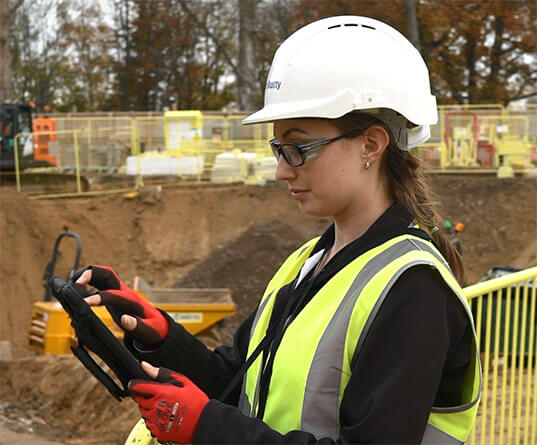 Engineer with Ipad